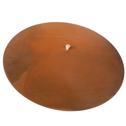Couvercle étouffoir en Acier Corten pour brasero plancha.