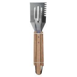 Ce kit est composé d'une pince, d'une spatule et d'une grande fourchette en Inox.