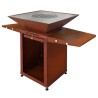 Brasero en Acier Corten avec plancha carrée en Inox pour un entretien facile