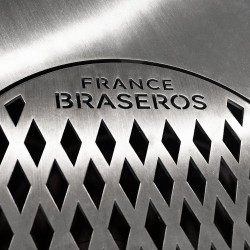 Grille et plaque en Acier Inoxydable de 6mm d'épaisseur du brasero plancha Medium carré