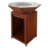 Brasero Medium Heptagonal en Acier Corten et plancha en Inox en configuration sans tablette