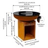 Dimensions de notre modèle La Saint Jacques, brasero rond en Acier Corten de chez France Braseros.
