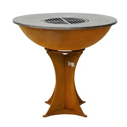 Brasero plancha Le Bigorneau, notre modèle avec le pied en forme d'étoile.