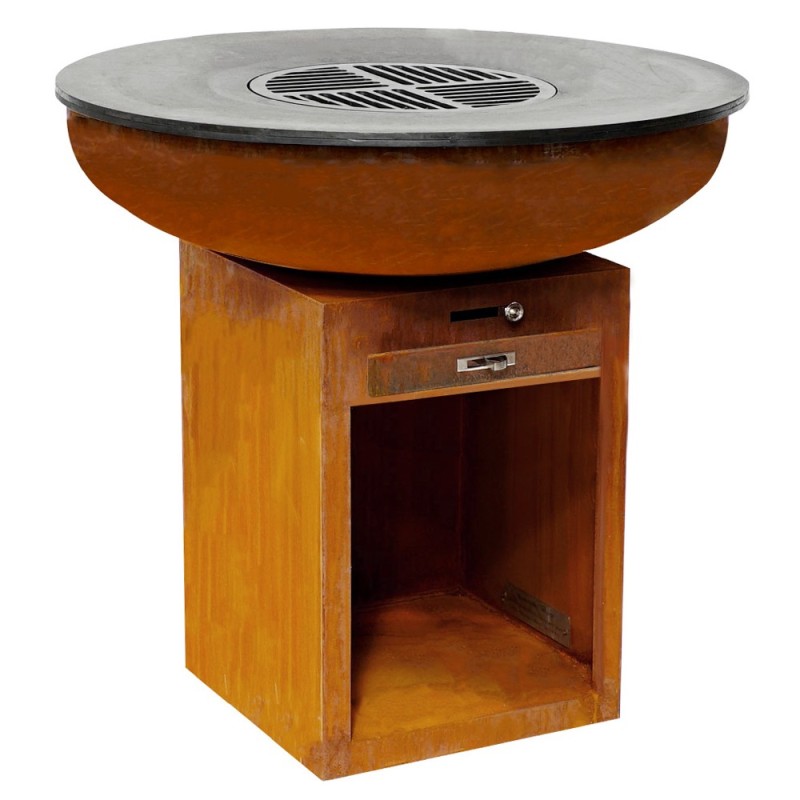 Brasero plancha en Acier Corten la Saint Jacques de France Braseros.