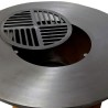 La grille centrale du brasero (incluse) Le Pétoncle mesure 39cm de diamètre.