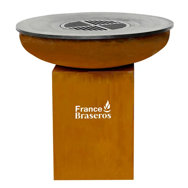 brasero plancha en acier corten saint jacques