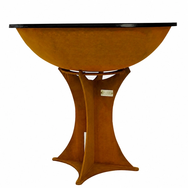 brasero plancha en acier corten Petoncle