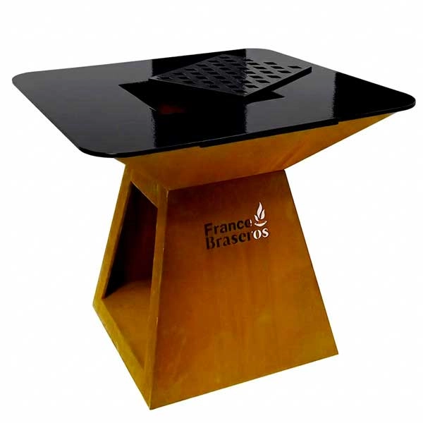 brasero plancha en acier corten La Patelle