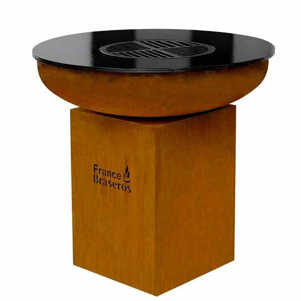 brasero plancha en acier corten saint jacques