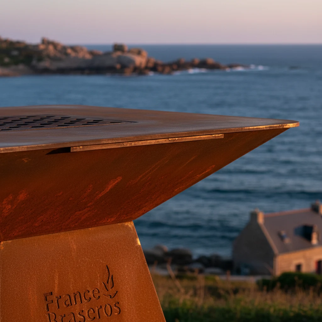 brasero plancha en Acier Corten de la marque France Braseros